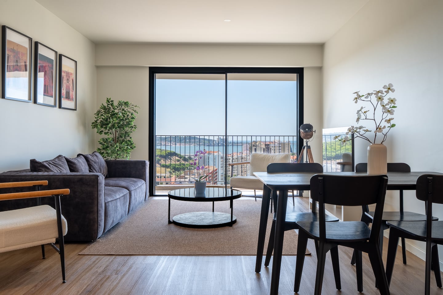 Living room facing the Atlantic